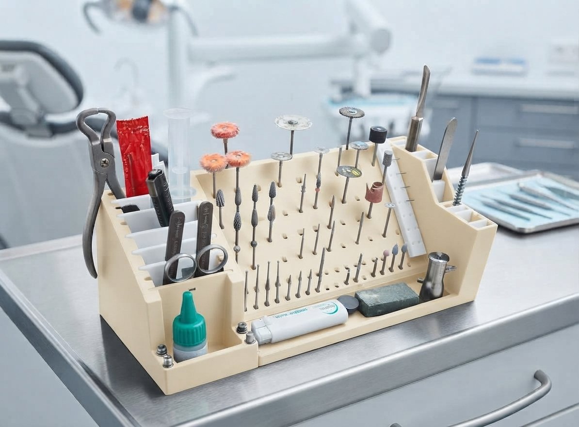 dental frez ve polisaj uçları standı krem dental frez ve polisaj uçları standı krem